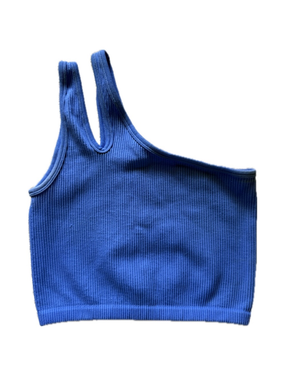 OFFLINE by Aerie Blue Seamless One Shoulder Longline Sports Bra - size small